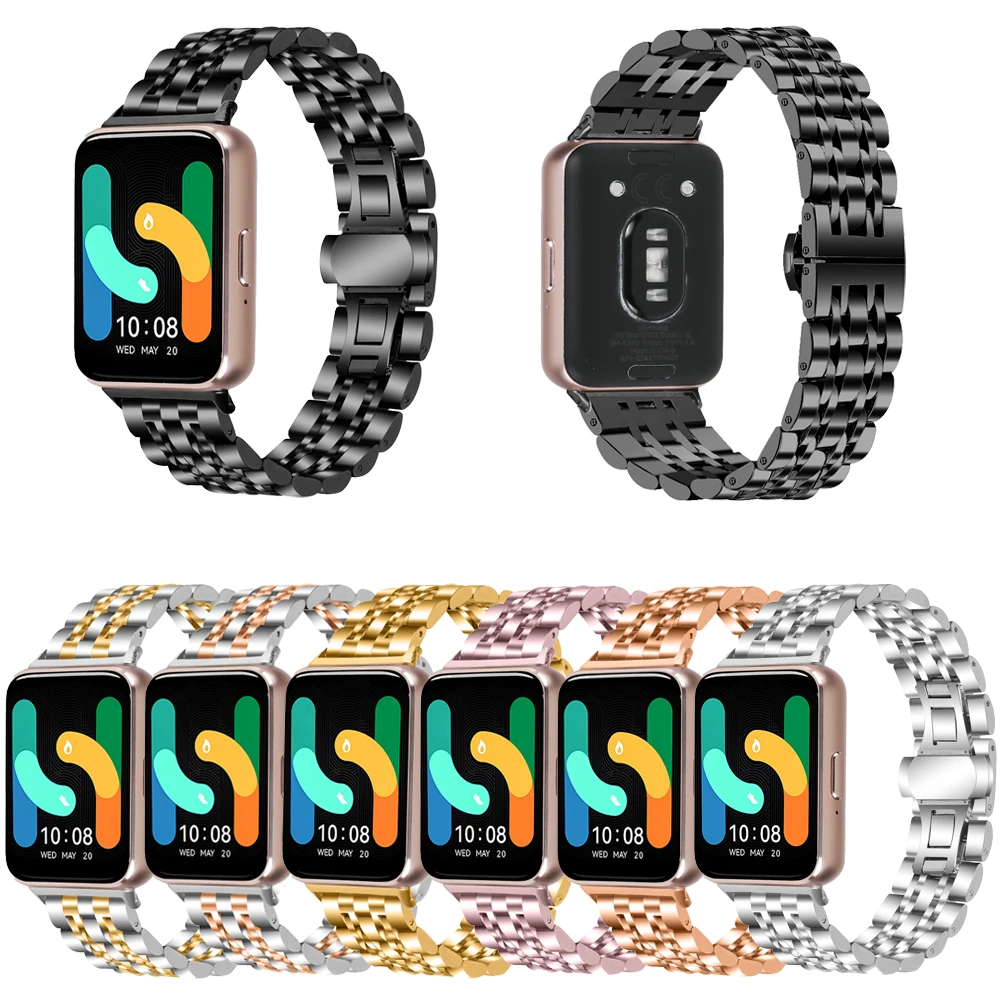 

Ремешок из нержавеющей стали для Samsung Galaxy Fit 3 R390, металлический ремень, сменный браслет для Galaxy Fit3, аксессуары для браслетов