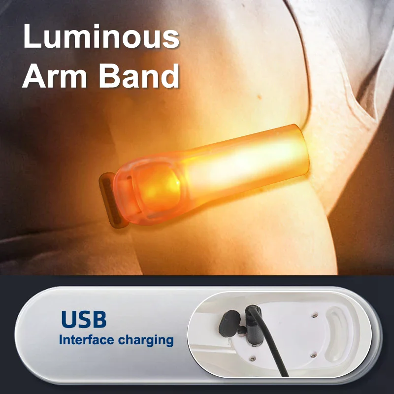 LED Armband Rechargeable, High Visibility Reflective Running Gear, Running Lights For Runners, Light Up Armbands For Night Cycli