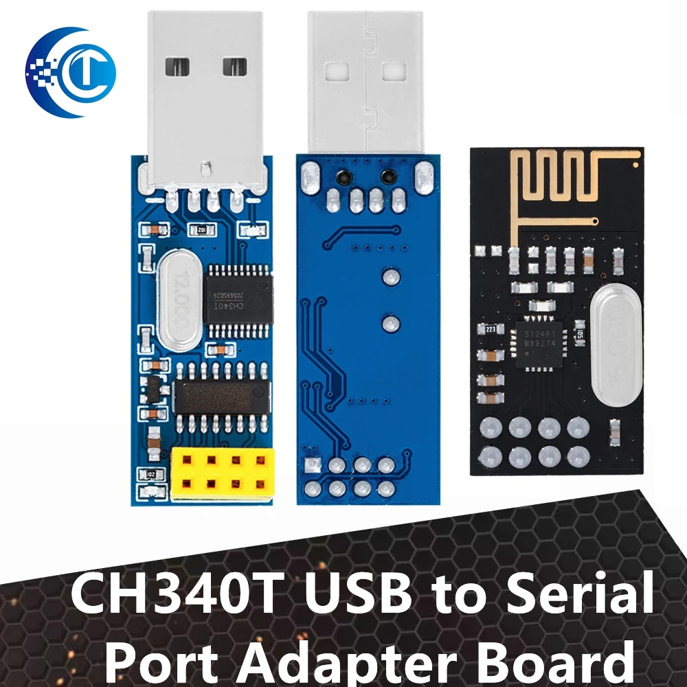 For  Arduino - CH340T USB to Serial Port Adapter Board + 2.4G NRF24L01+ Wireless Module