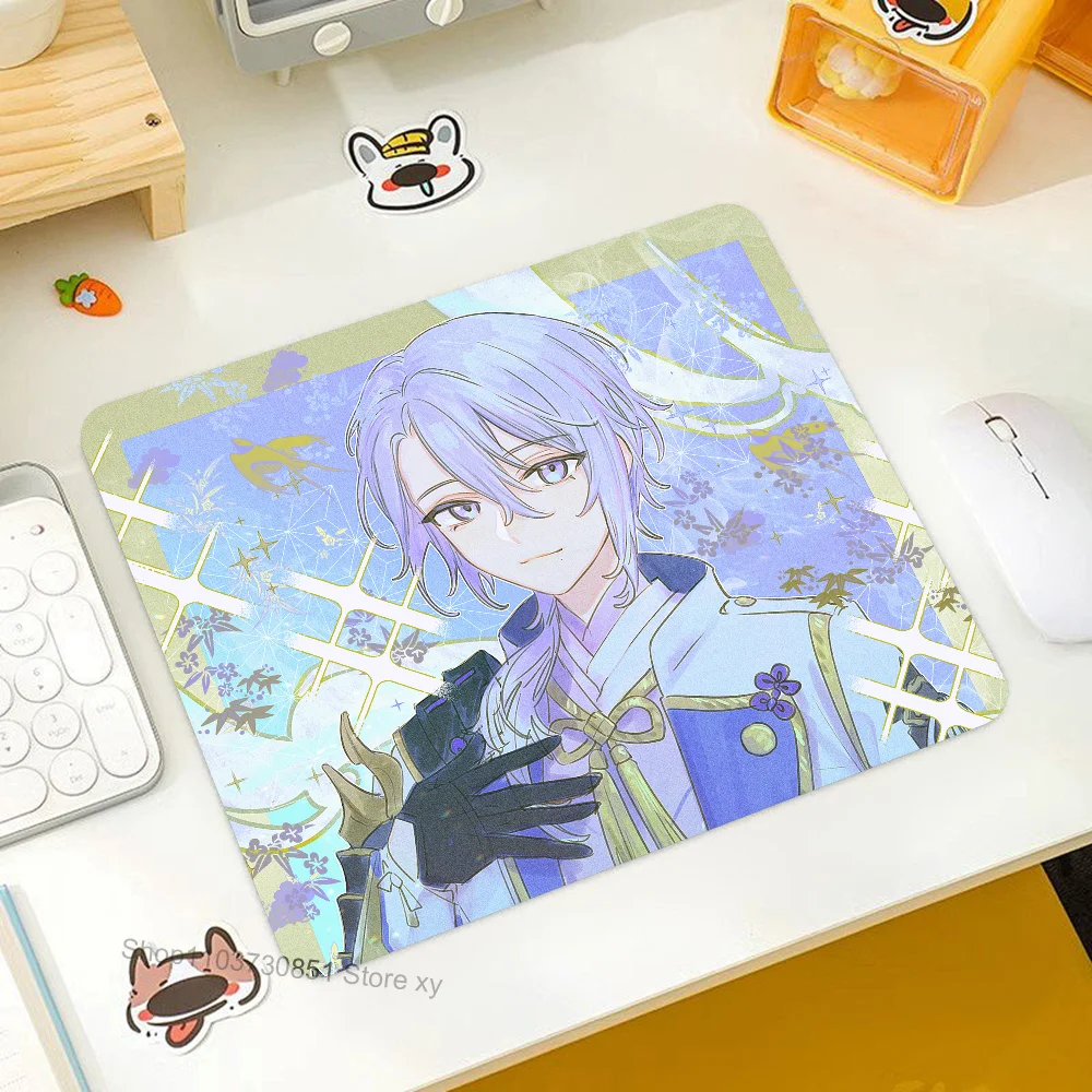 

Kamisato Ayato Genshin Impact Mousepad RGB Small Size Gaming Mouse Pad With LED Light Desk Mat Super Smooth Non-slip Rubber