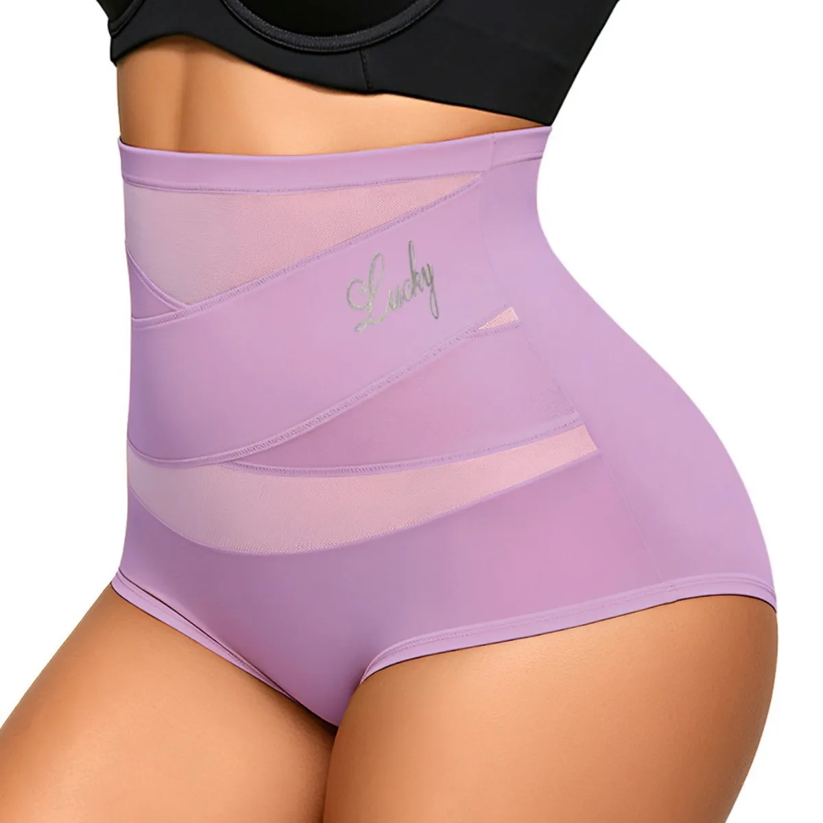 1pcs High Waist Mesh Tummy Control Shapewear, Butt Lifting Shaping Underwear for Women image 4