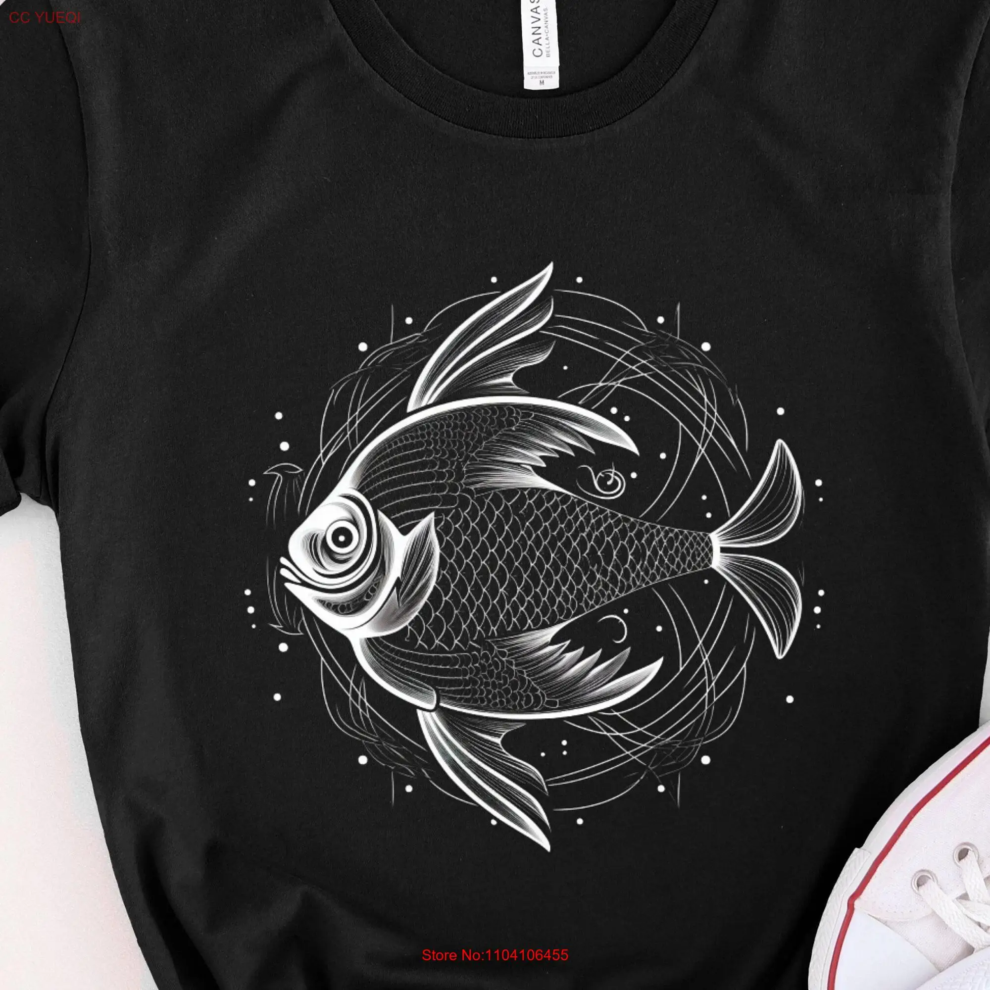 Pisces Zodiac T shirt Astrological Sacred Geometry Spiritual Top Mystical Celestial Yoga Ringspun Cotton