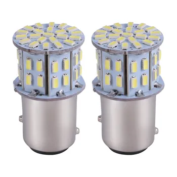 2 قطعة 6000K أبيض 1157 50SMD أضواء الفرامل الخلفية LED لمبة BAY15D 12 فولت