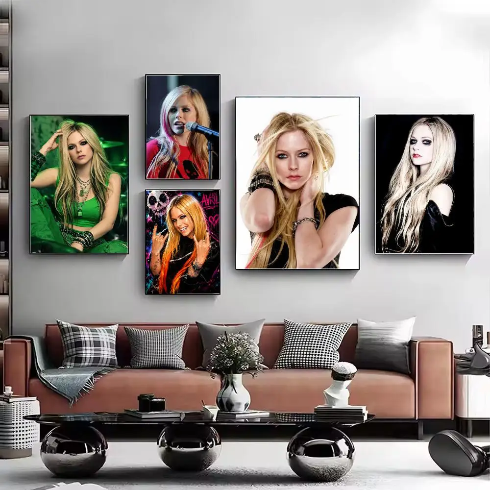 Singer Punk A-Avril Lavigne Poster HD Wall Art Aesthetic Home Decor for Living Room Bedroom Café Office Stylish Gift