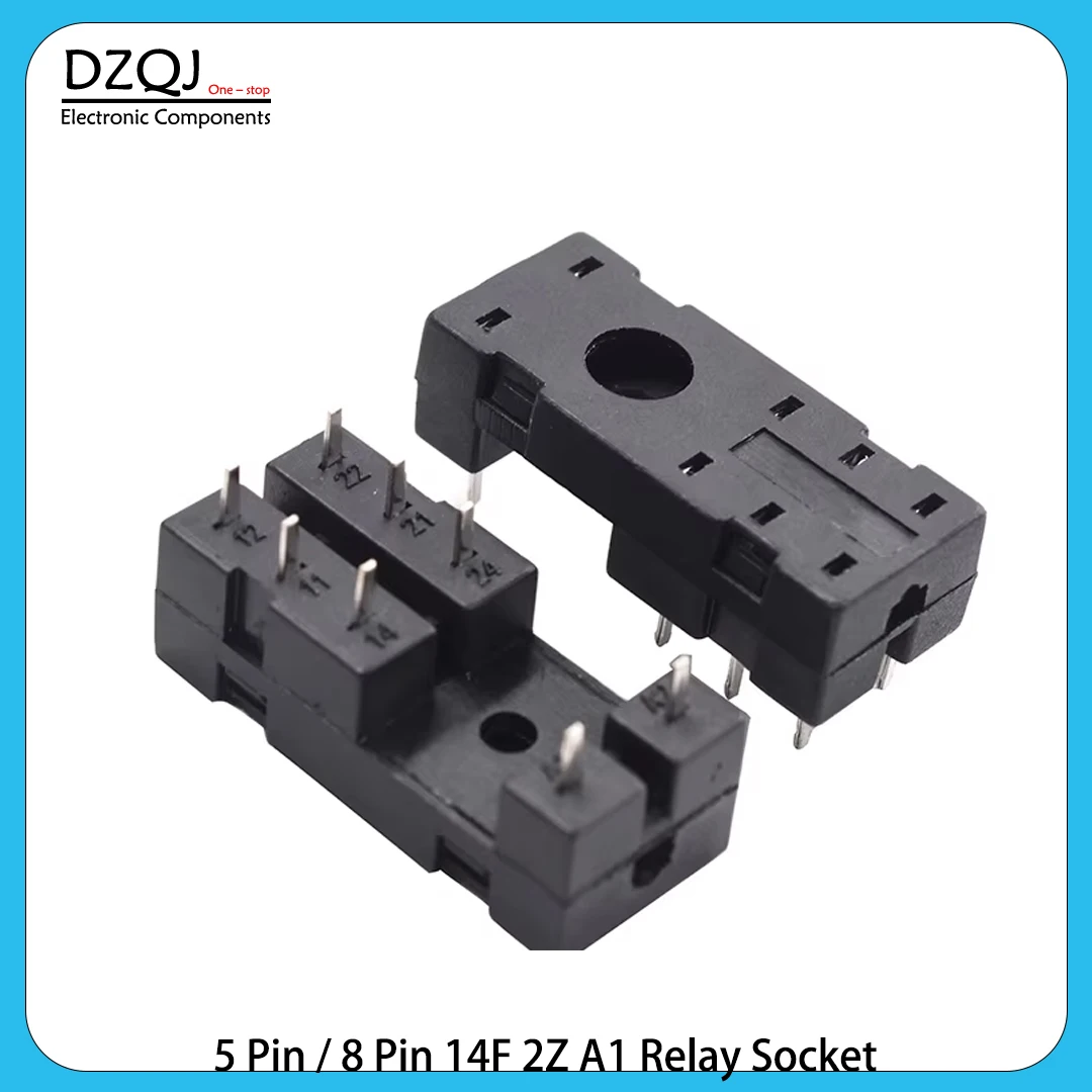 DZQJ 5pcs 5-pin 8-pin 14F-2Z-A1 Relay Base 14F-2Z-A2 JW2SN G2R-2 JQX-115F Base
