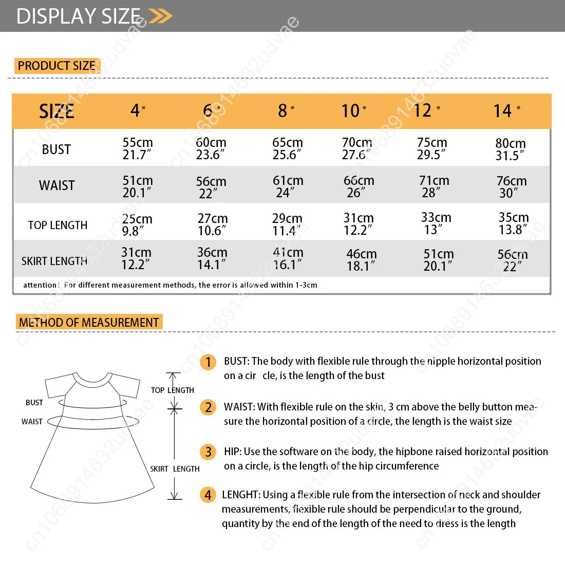 Custom Your Demand Sublimation Print Kid Children Clothes Girls' Dresses