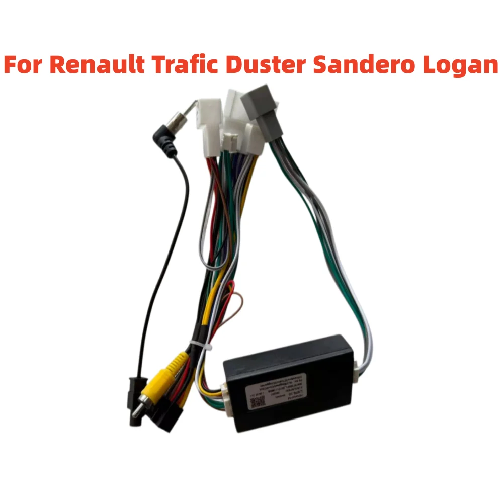 Car Android Radio Stereo Multimedia Screen Harness Adapter Power Cord Canbus Decoder For Renault Trafic Duster Sandero Logan
