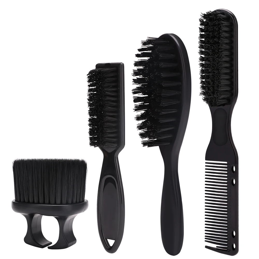 Salon Clean Brush Set Hairbrush Neck Duster Brushes Hangable Design Ring Beard Brush Stylist Styling Brush Set Cleaning Supplies