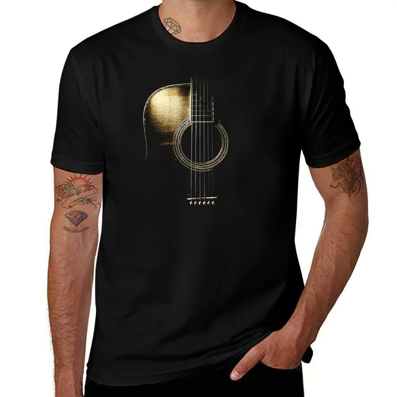 

Acoustic Guitar Lite (please see description) T-Shirt summer 2025 shirts graphic tees topping mens graphic t-shirts pack