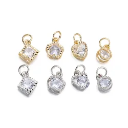 10Pcs/lot Alloy Fashion Rhinestone Hearts Pendant Charms For Earrings Necklaces DIY Love Charms Jewelry Making Accessories