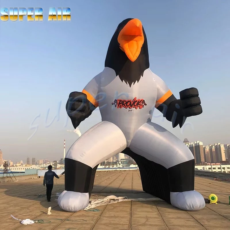 판매를 위한 광고 로고가 있는 멋진 생산 거대한 독수리 모양의 풍선 터널 텐트