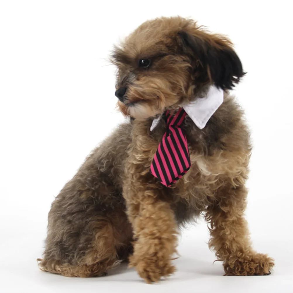 

Red Black Stripes Adjustable Dog Collar For Wedding Party Holiday Outfit Accessories Pet Supplies Dog Necktie Adjustable