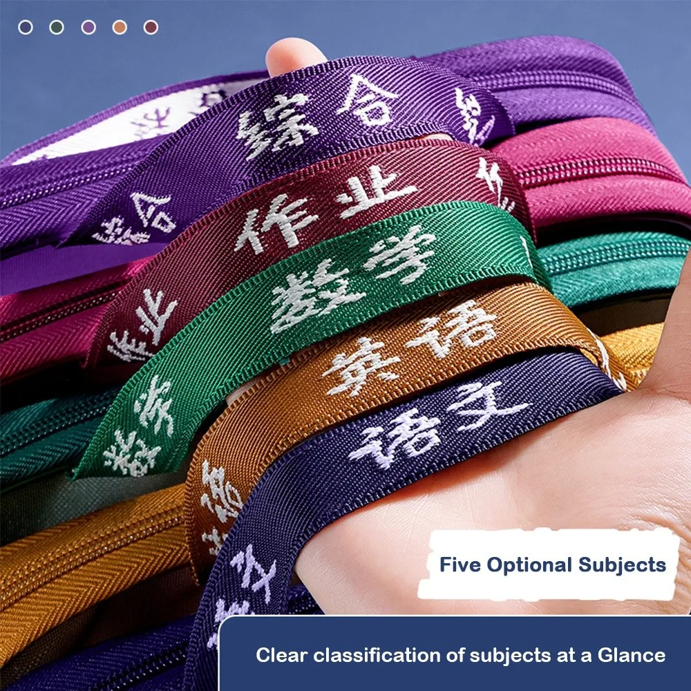 

New L-Shaped Subject File Bag Horizontal Style with Opening Mesh Storage Bag Large Capacity Stationary Bag