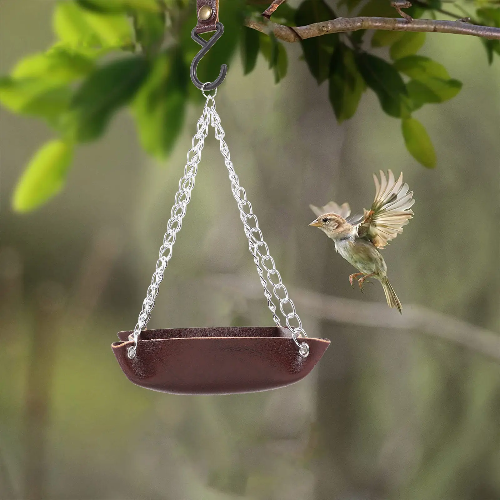 Sturdy Bite-Resistant Transparent Parrot Feeder for Outdoor Garden Backyard Window Hanging Bird Feeding Box Food Water Container view 4