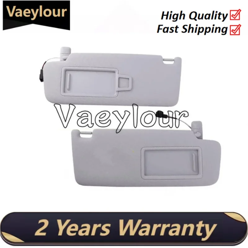 New 5GG857551 5GG857552 For VW Golf 7 Passat B8 CC Jetta MK7 Grey Front Sun Visor Panel With Makeup Mirror Sunshield