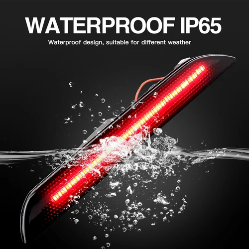 Imagen 2 del producto Luces LED laterales para guardabarros de coche Ford Mustang, luces de posición laterales Rojas traseras, 2 piezas, 2015, 2016, 2017, 2018, 2019, 2020, 2021, 2022, 2023