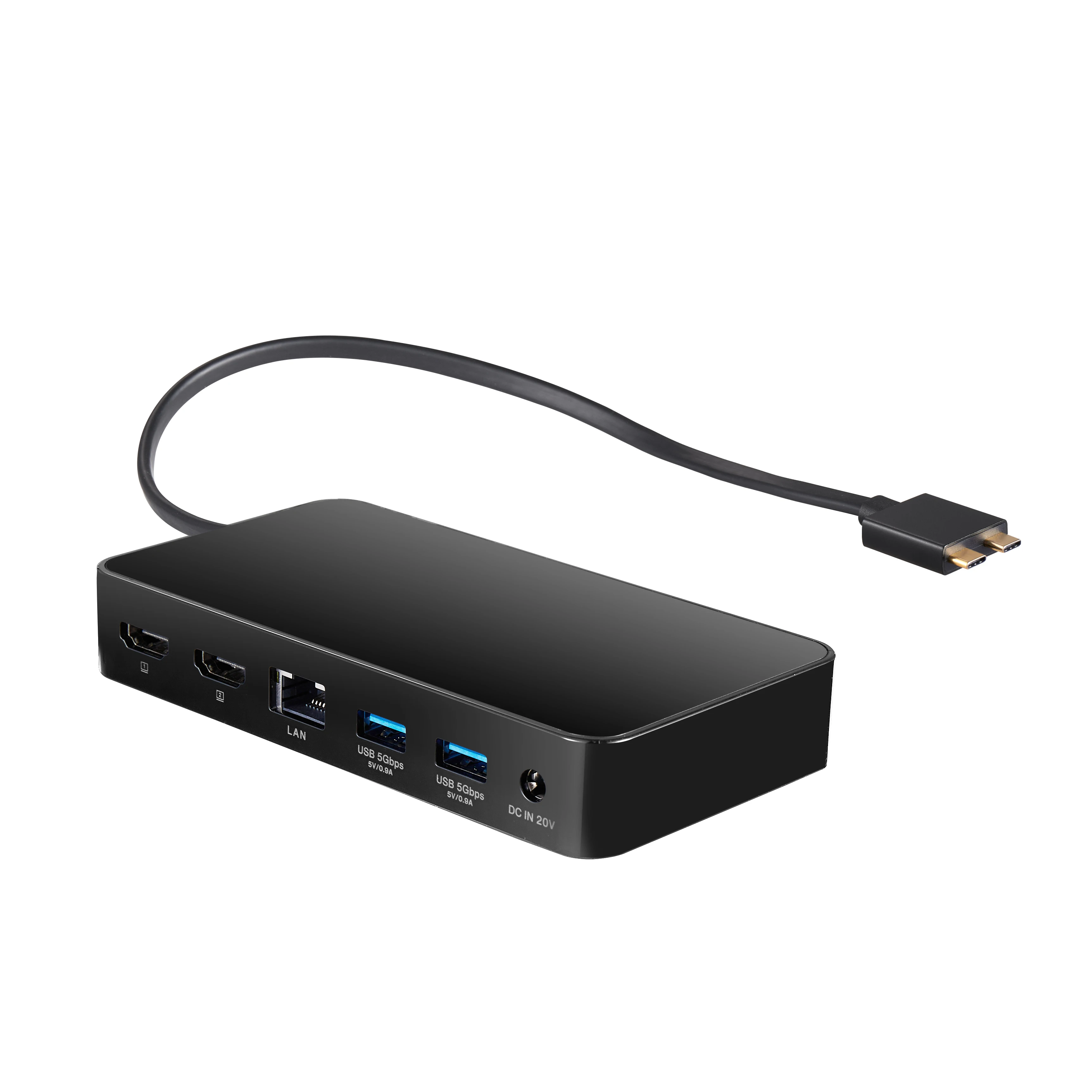 12 in 2 USB C Laptop Docking Station 2 HDMI 4K@60Hz, 18W PD 3.0 5Gbps, USB-C 3.0 & 4 USB 3.0, RJ45 Ethernet SD/TF Audio