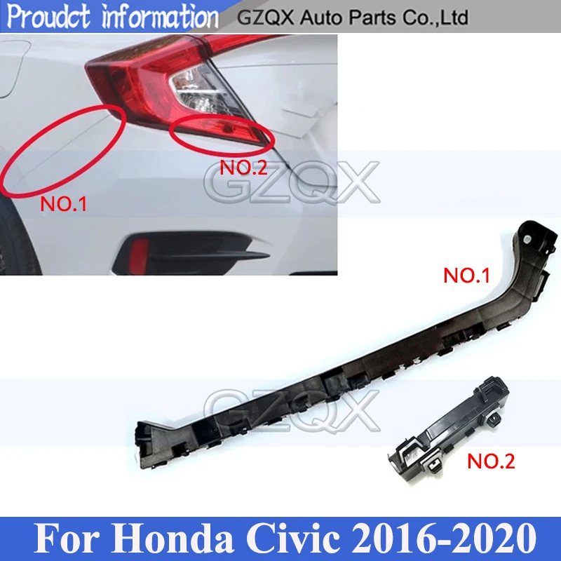 

CAPQX For Honda CIVIC 2016-2020 FC1 FC7 Rear Taillight Mounting Bracket Chrome Bracket Support Replacement Bumper Bracket