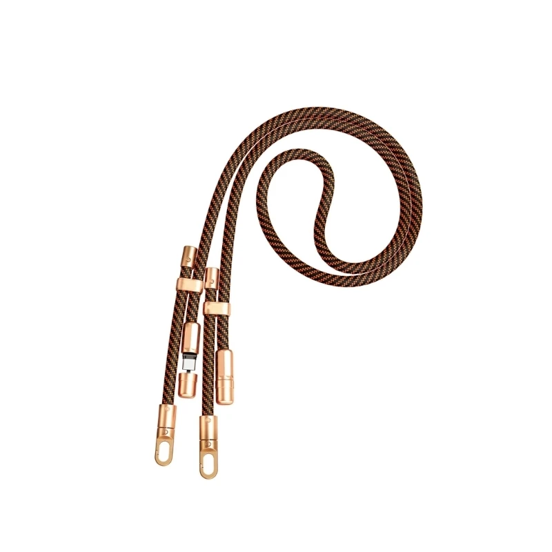 31BA Crossbody and Neck Type-C Cord with Up to 60 W Power Delivery, Adjustable Lanyard Sections, and Woven Exterior