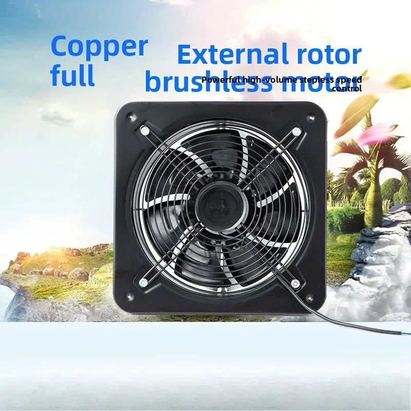 Exhaust fan Kitchen household exhaust Powerful exhaust fan Large suction range hood Ventilation  Axial flow High power
