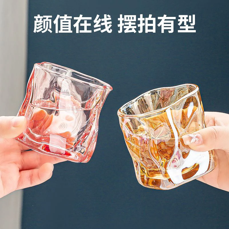 Thick Twisted Tumbler Glass Creative irregular fashion Colorful home drinking cup for Cool Water Milk juice Coffee Whiskey beer