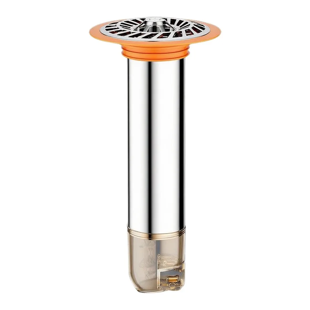 Stainless Steel Bathroom Drain Stopper Floor Cover with Effective Water Seal and Debris Filtering 11x7.3x3.2 mm