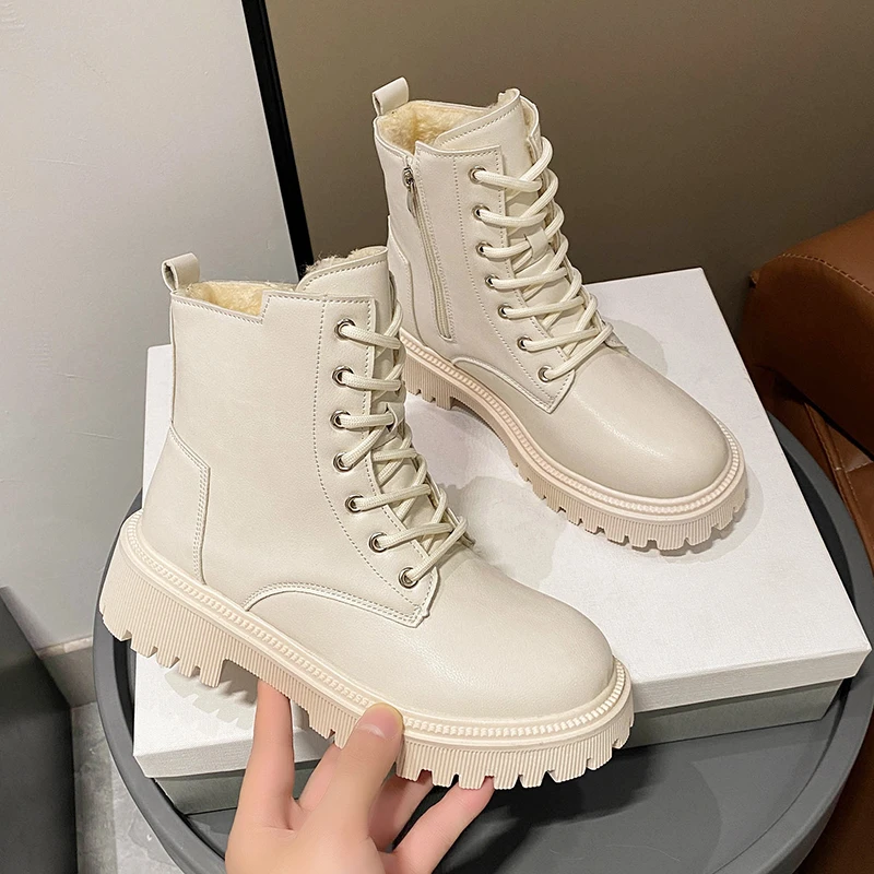 Women's  Winter Snow Boots Waterproof Non-Slip Comfortable Warm Plush Lining Outdoor Ski Ankle Boots image 6
