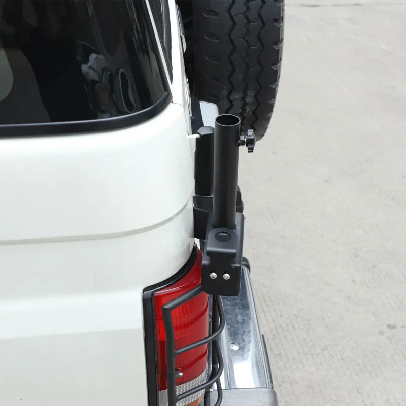 Carbon Steel For Toyota LC71 LC76 2007+ Car Tailgate Rear Antenna Mount Holder Bracket Flag Pole Holder Stand Car Accessories - view 6