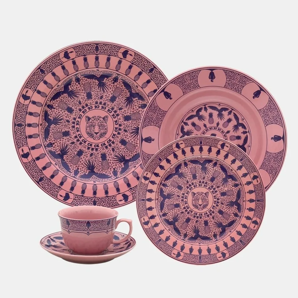 

Terra Brasilis, Utopia Porcelain 20 Piece Dinnerware Set, Service for 4