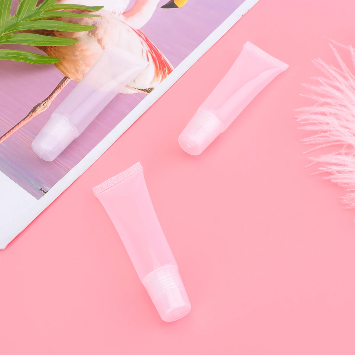 

22pcs Lipstick Tube Empty Gloss Refillable Containers Balm Squeezable Plastic Travel Sample Packing Tubes Lightweight Portable