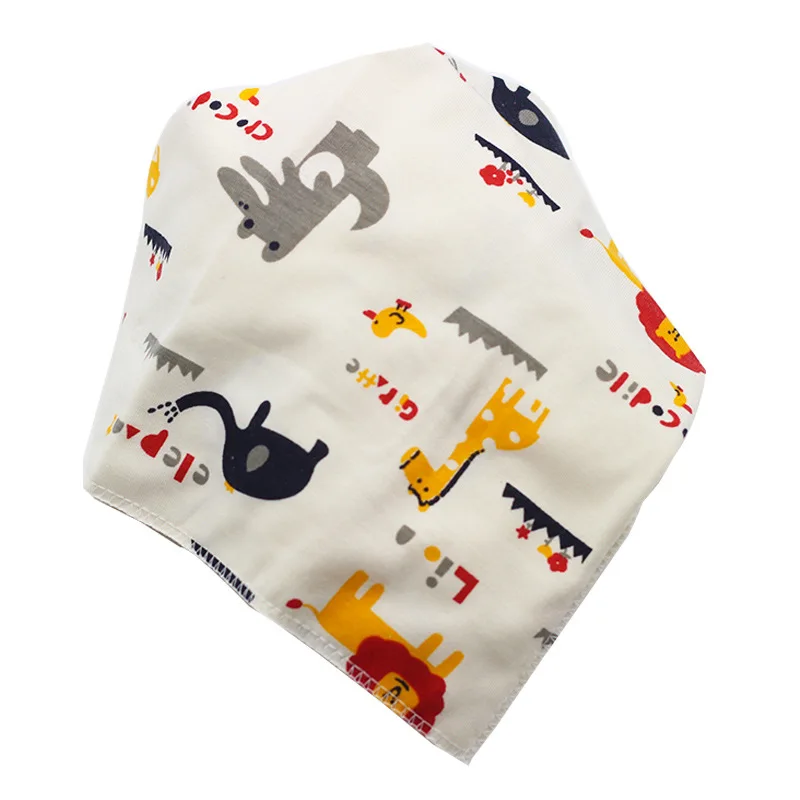 1pcs Baby Bibs Waterproof Cotton Saliva Towels Cute Cartoon Infant Toddler Neck Scarf Stuff Feeding Apron Newborn Boys Girls Bib