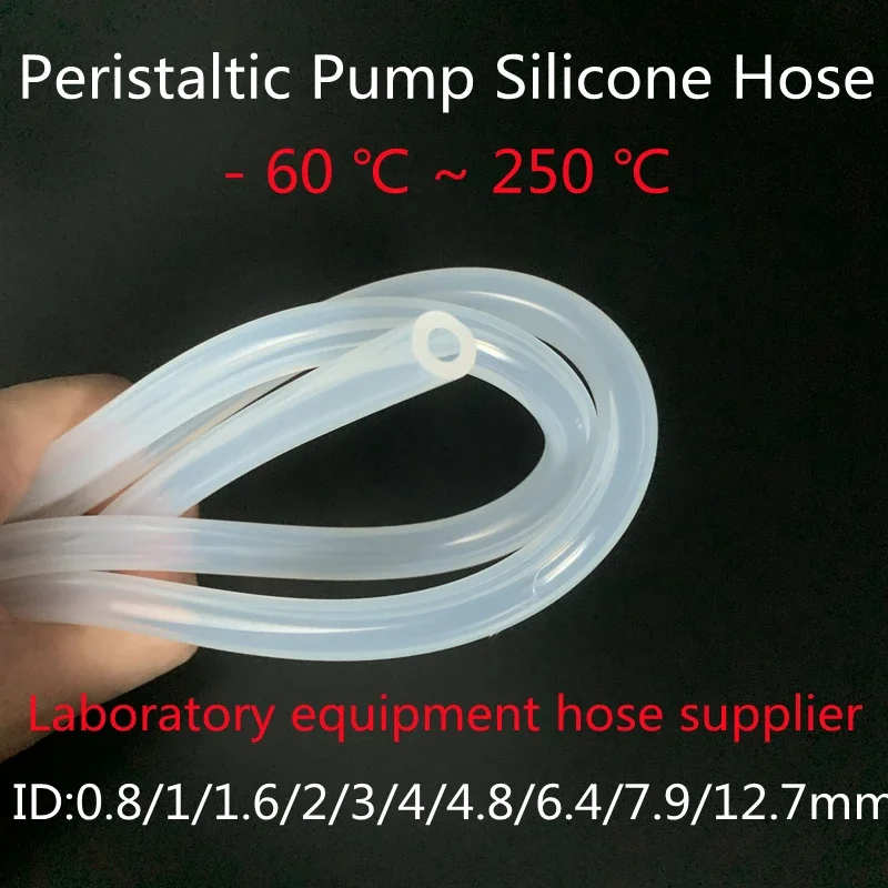 Peristaltic Pump Silicone Pipe ID 0.8mm ~ 12.7mm Transparent High Temperature And Corrosion Resistant Food Grade Laboratory Hose