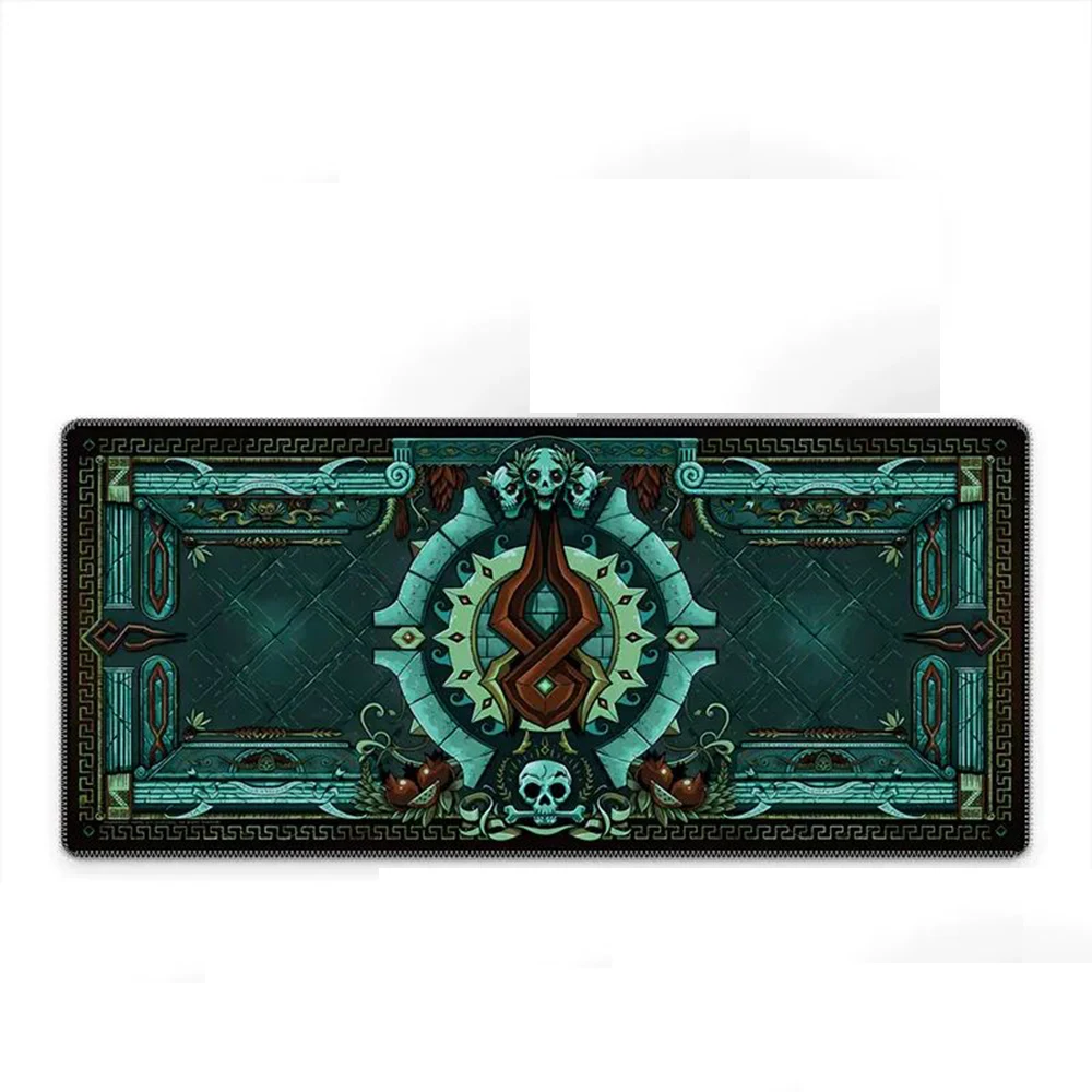 Green Hades Gaming Mouse Pad Laptop Keyboard Desk Pad Gamer Peripherals Non-slip Base Suitable for Computer Games and Office