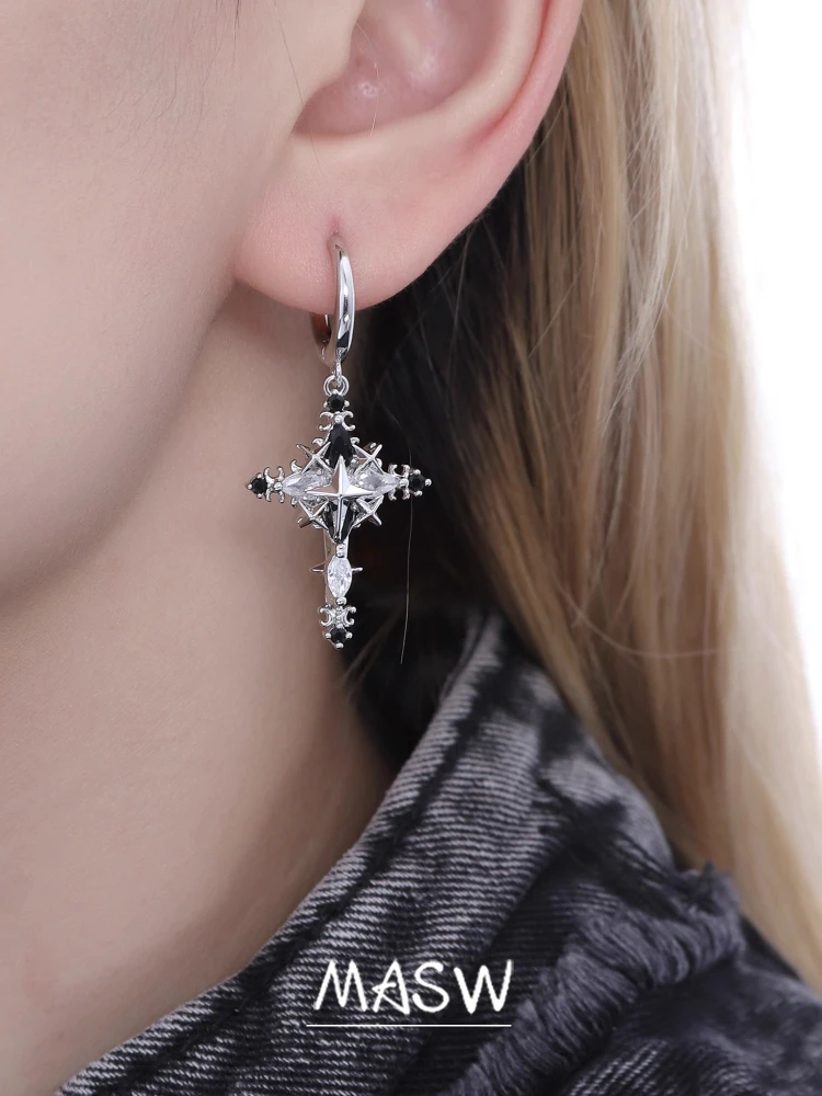 MASW Original Design Cool Trend Delicate Star Earrings For Women Party Gifts Fashion Jewelry Popular Accessories Hot Selling