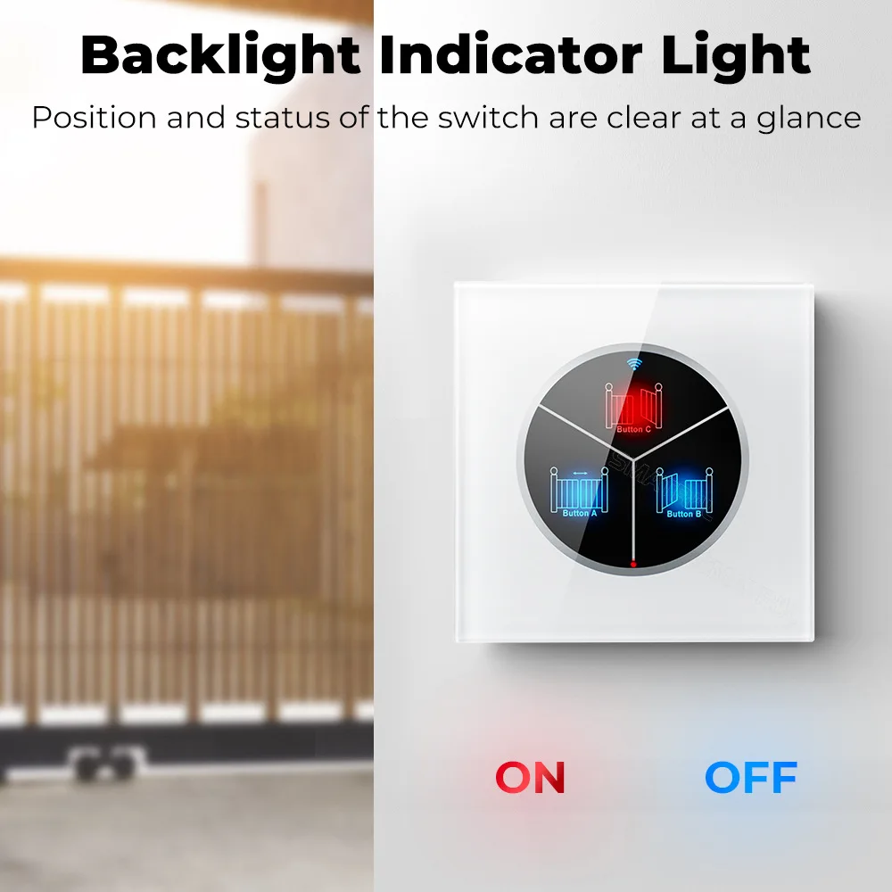 Tuya wifi abridor de porta da garagem controlador eletrônico portão interruptor toque parede vida inteligente app voz remota funciona com alexa google