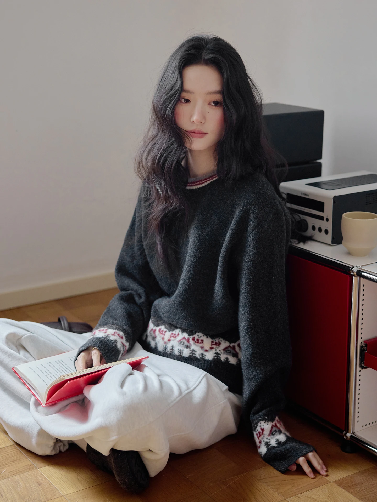 

Теплый шерстяной повседневный свитер для женщин: комфортный, мягкий, зимний трикотаж, круглый вырез, длинный рукав, на каждый день