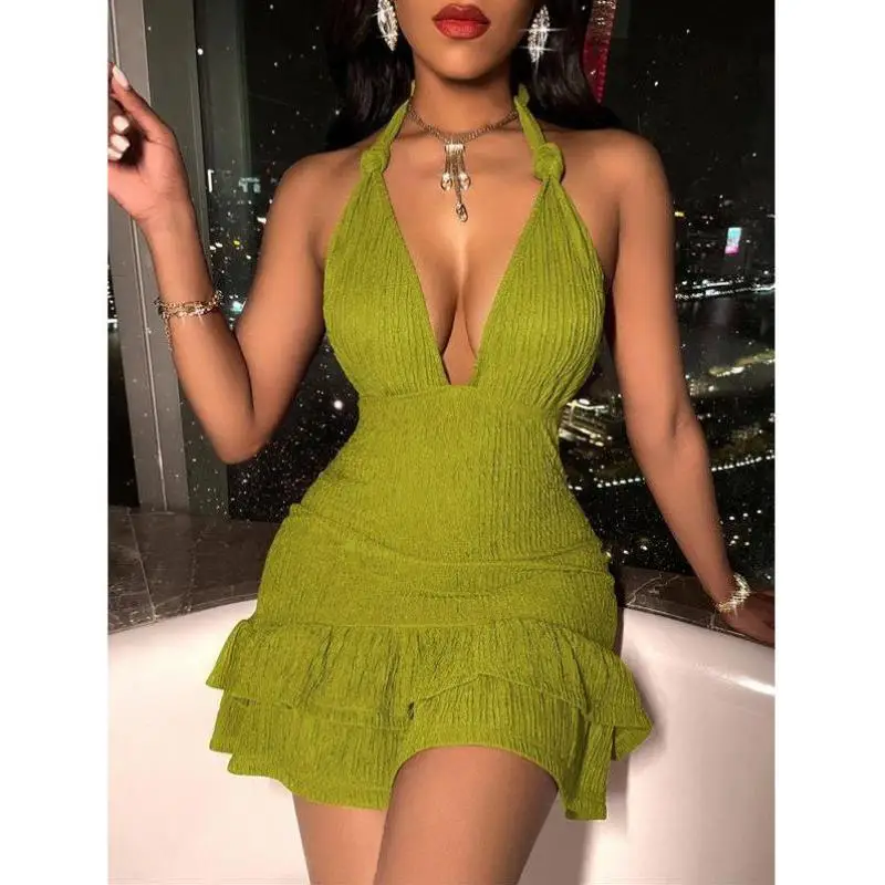 

Cross-Border New Women's Color Bal Hem Ruffle Tight Fit Casual Sport Suit Seven Sve Length Autumn Season