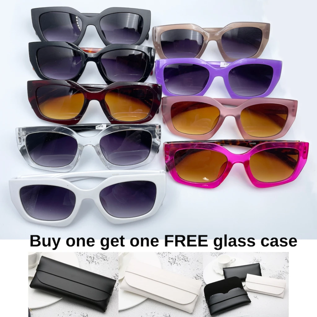 Gafas de sol con protección UV para hombre y mujer, lentes de sol Unisex a la Moda, con estuche de cristal, ideal para regalo