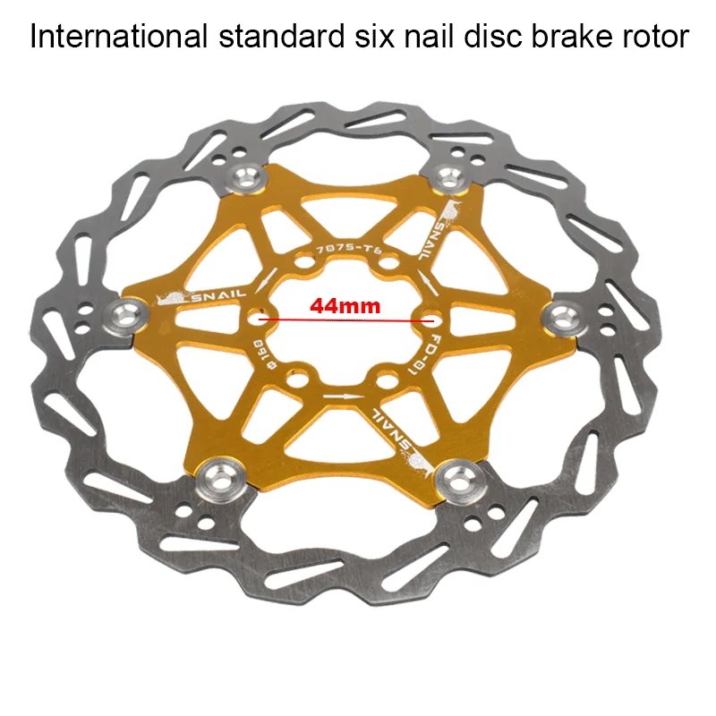 SNAIL Bicycle disc brake pads 160 180 203 mm aluminum alloy 6 nail rotor Mtb road bike floating discs part Accessories Goodtaste