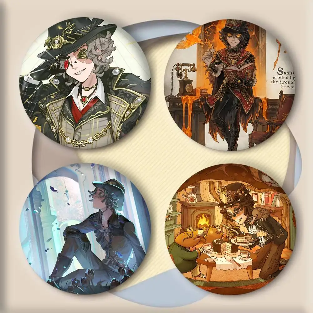 Anime Game Identity V Norton Campbell Badges Round Laser Badge Cartoon Brooch Clothes Backpack Accessories Lapel