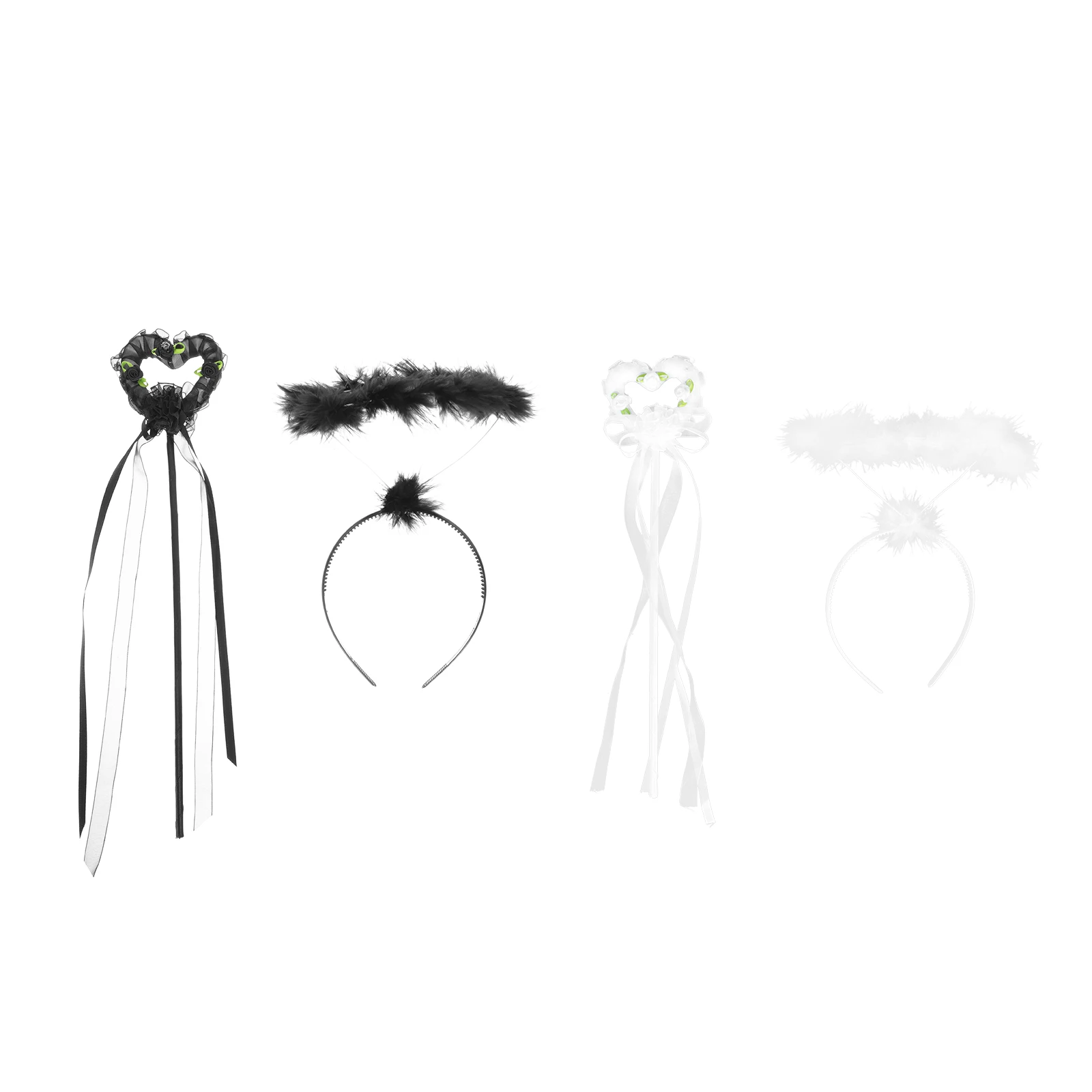 

2 Sets Angel Headband Costume Kids Lightweight Fairy Party Cosplay Accessory Girls School Performance