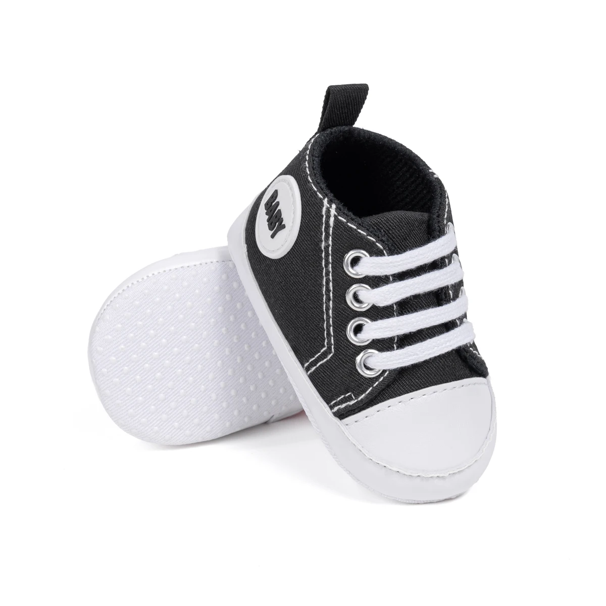 Meckior Soft Sole Comfortable Sneakers Baby Boys Girls Shoes First Walkers Infant Toddler Anti-Slip Classical Newborn Baby Shoes