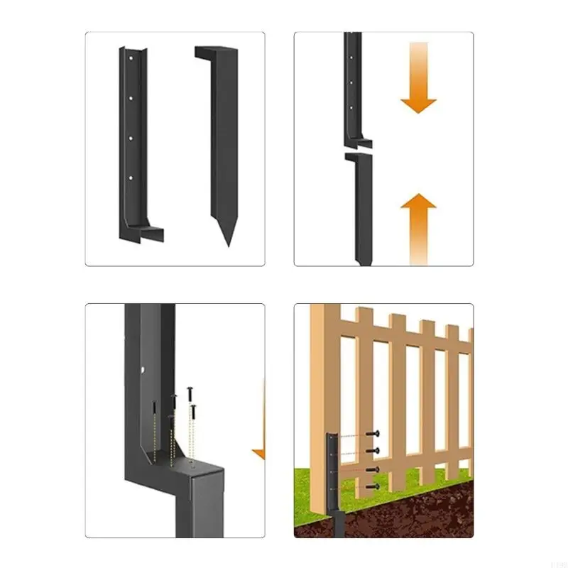 

F19B FERGER POST GROWNES SPIKES Твердовой стальной забор для ремонта Комплекты для ремонта с землей