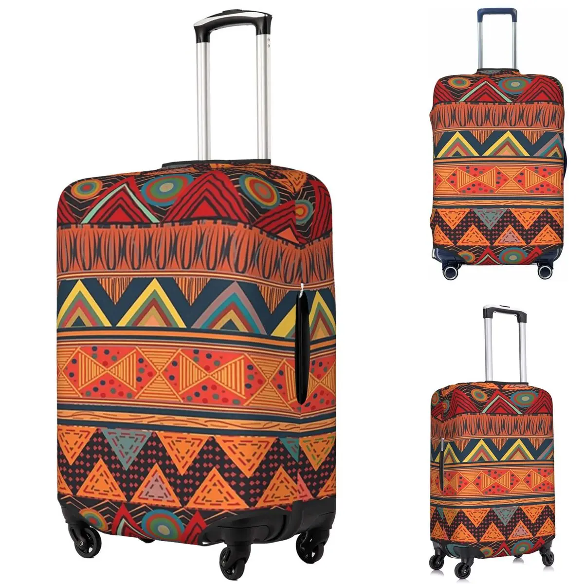 

Tribal Ethnic (earth Colors) Suitcase Cover Protection Elastic Travel Luggage Protector Covers for 18-32 Inch