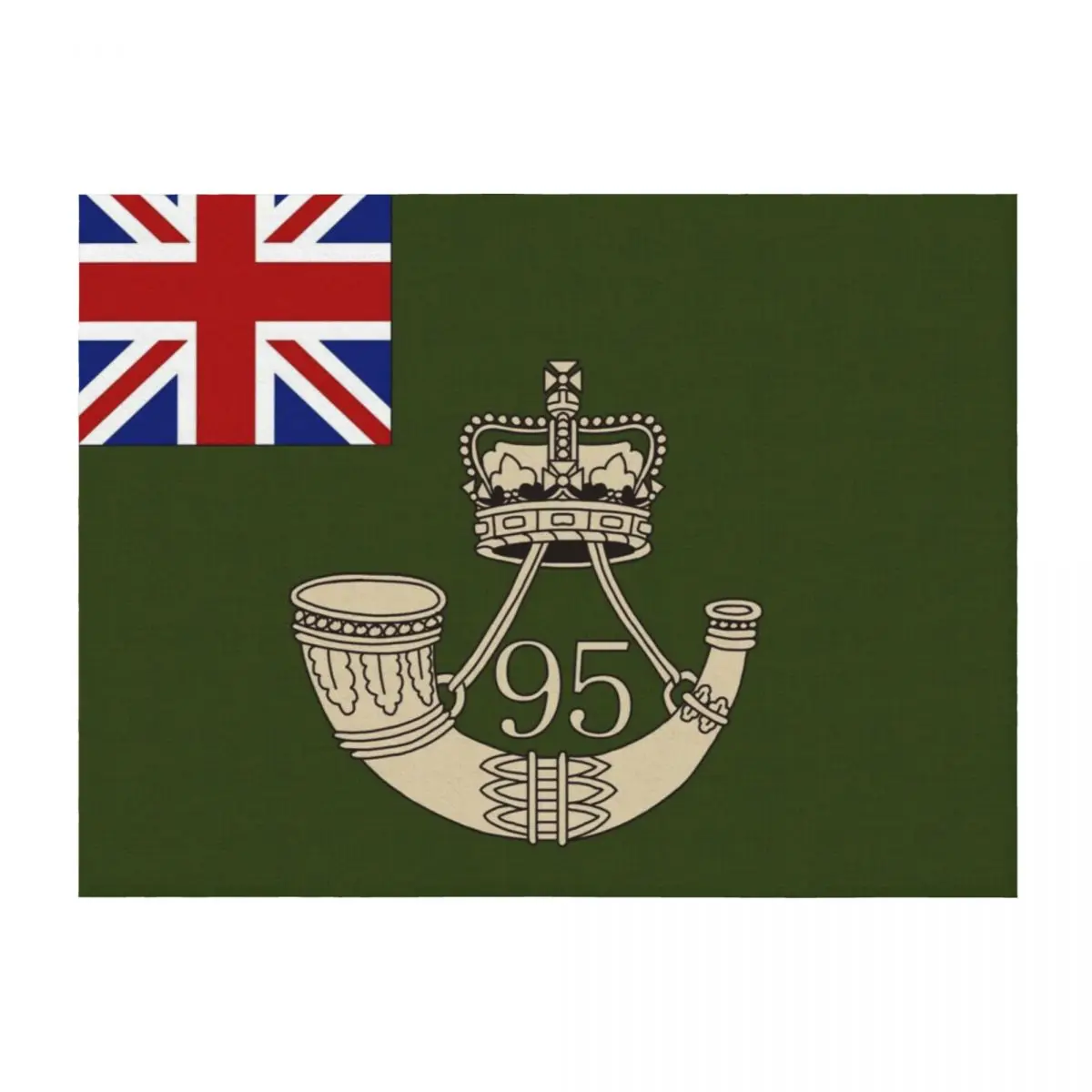 

Napoleonic British flag of the 95th Rifles Throw Blanket Luxury St Flannels decorative Softest Blankets