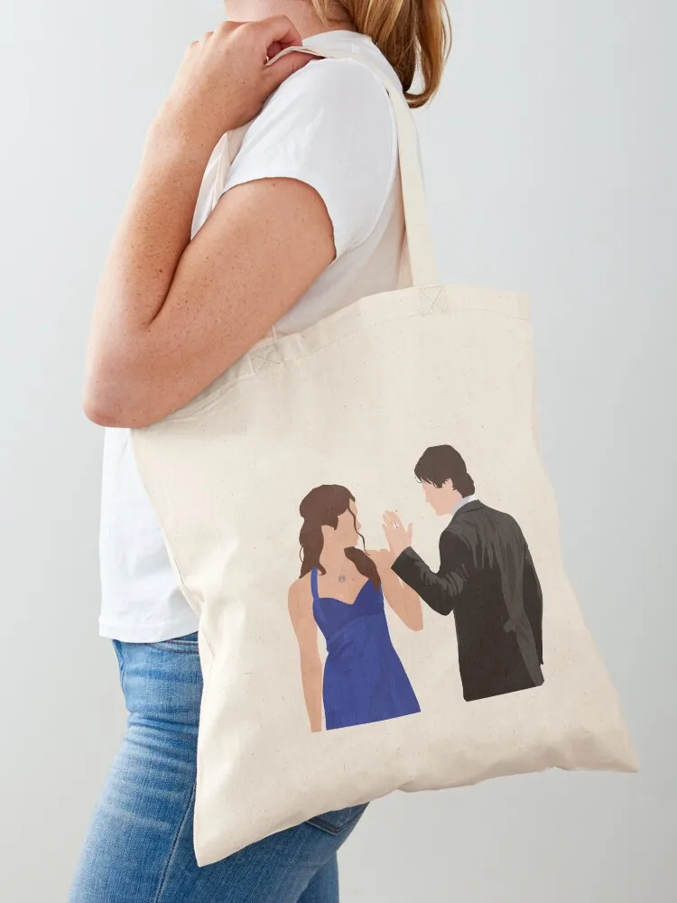 Damon and Elena Tote Bag Women's shopper Cloth bag shopper bags cute tote bag