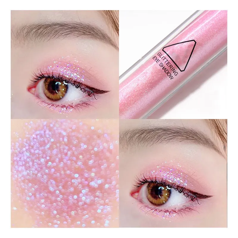 NEW Fashion 1PCS Diamond Glitter Eyeshadow Women Makeup Nude Shimmer Liquid Eye Shadow Mineral Pigment Long-Lasting Cosmetics