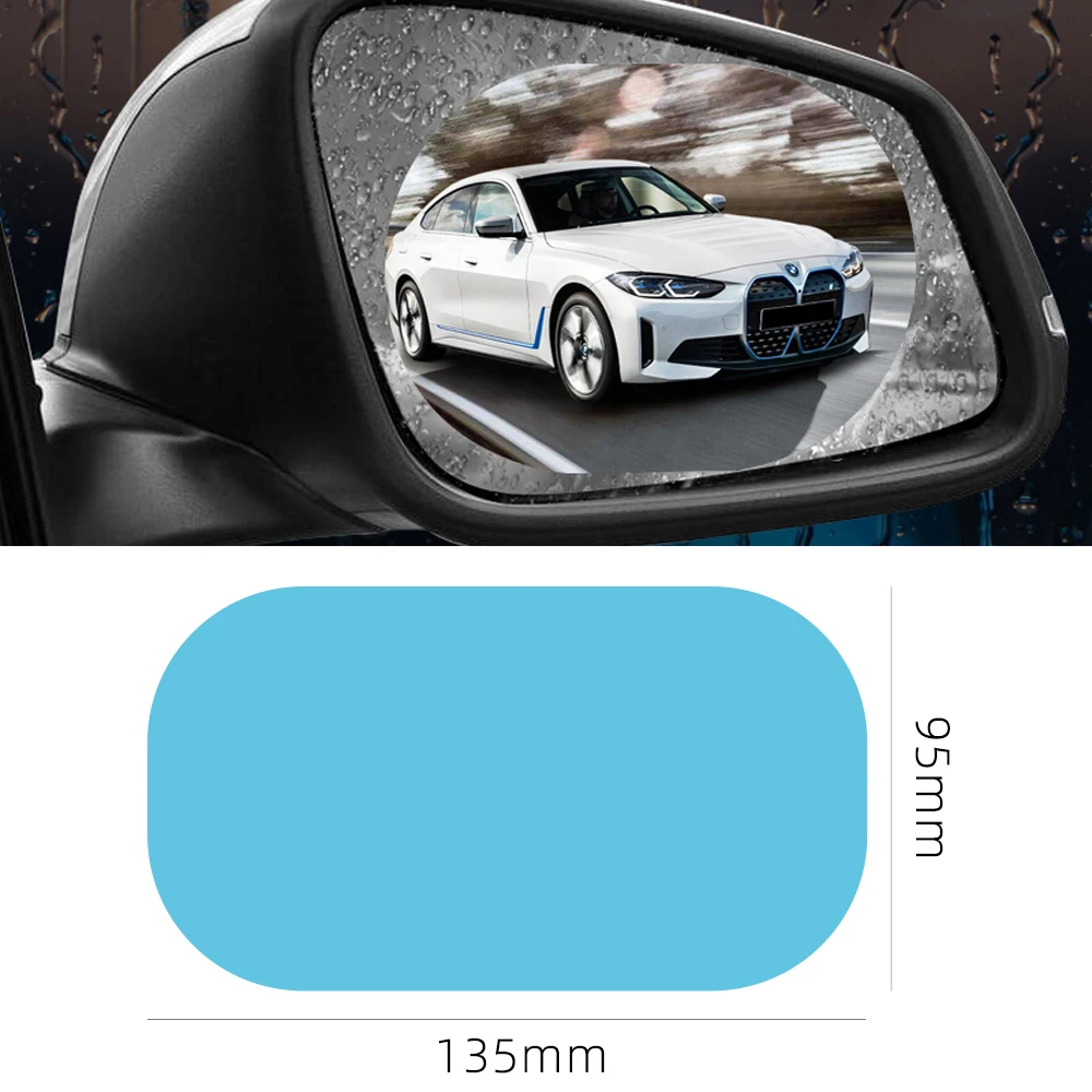 2PCS rearview mirror anti-fog and rain-proof transparent film protective film waterproof film car sticker exterior accessories