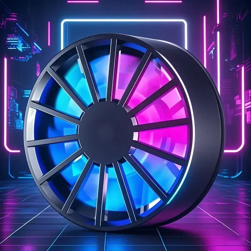 Phone Radiator Portable Magnetic Phone Cooler Low Noise Light Weight Fan with RGB Light Fast Cooling for Phone Tablet PUGB Game image 6