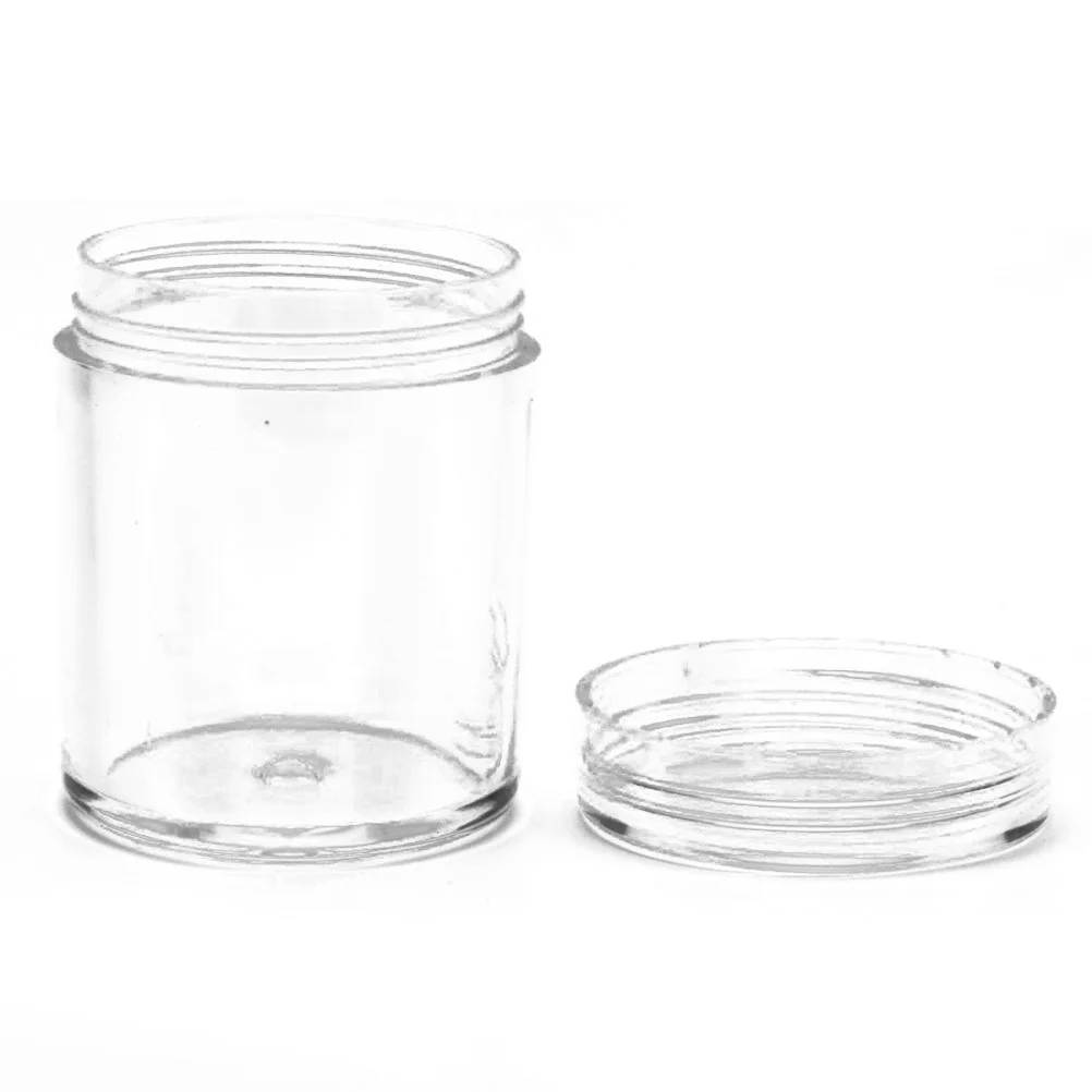 

30 Pcs Plastic Jars Storage Containers Transparent Lids Food Makeup DIY Clay Beads Party Favors Craft Foam Mini Decorative